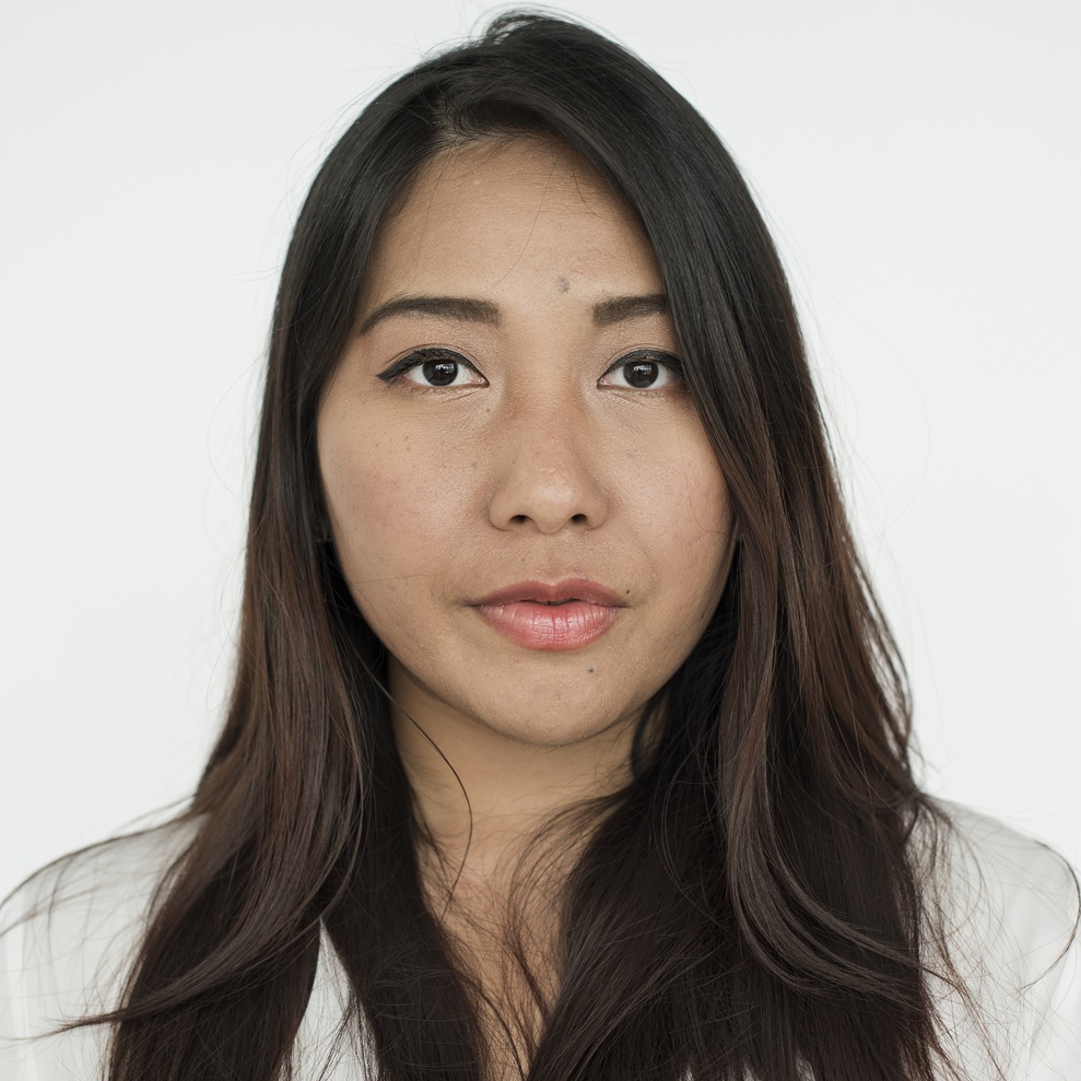worldface thai woman white background
